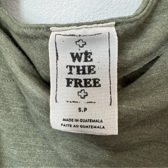 🎉HP!🎉 We the Free Saratoga Top Green Size Small Boho Asymmetric Off the Shoulder - Picture 13 of 14